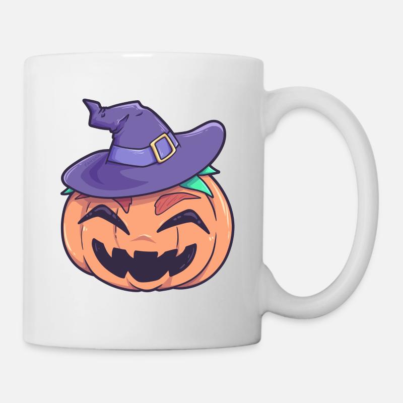 Pumpkin witch halloween monster - Mug - white