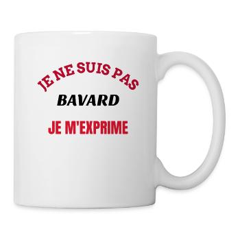 je ne suis pas bavard je m'exprime - Mug blanc - blanc - Droite