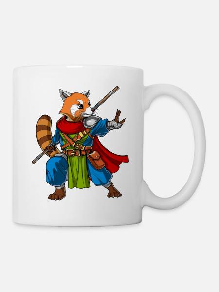 Roter Pandabär Ninja - Tasse - Weiß
