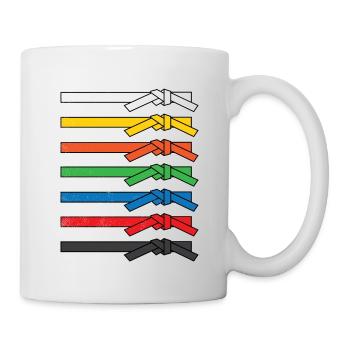 Chemise de rang de ceinture de taekwondo cool - cadeau d'arts martiaux - Mug blanc - blanc - Droite