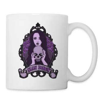 Dark Goth Man Down Vampire Girl Nose Ring - Mug - white - Right