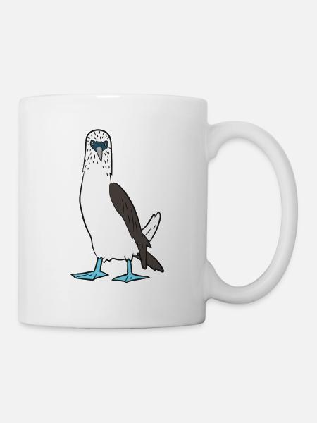 Cute Blue Foot Booby Bird Dancing Blue Foot - Mug - white