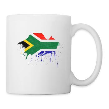 Cap Skyline Afrique du Sud drapeau drapeau Cape Town - Mug blanc - blanc - Droite