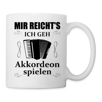 Akkordeon Akkordeonspieler Spruch Geschenk - Tasse - Weiß - Rechts