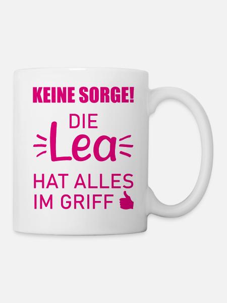 Lea Vorname Geschenk Cooler Spruch Namenstag - Tasse - Weiß