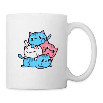 Trans Pride Katzen Geschenk für Transgender - Tasse - Weiß - Rechts