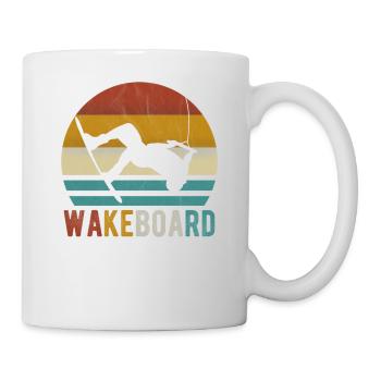 Wakeboard Wakeboarder Wakeboard Wake rétro - Mug blanc - blanc - Droite