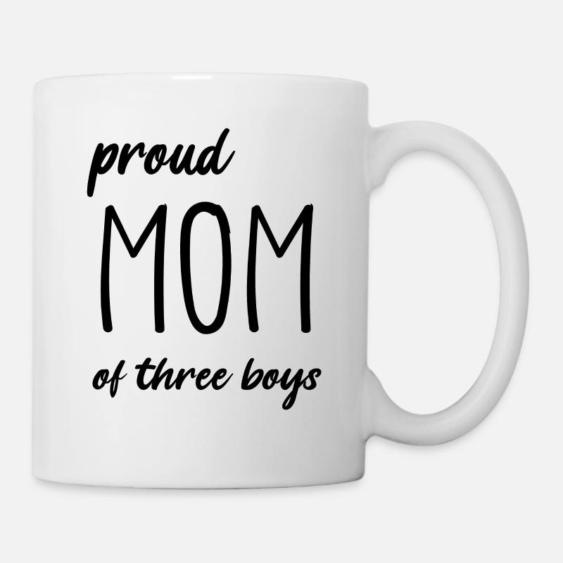 Stolze Mama von 3 Jungs - Tasse - Weiß