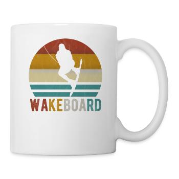 Wakeboard Wakeboarder Wakeboard Wake rétro - Mug blanc - blanc - Droite