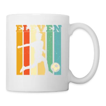 11. Geburtstag Fußballtrikot - 11 Jahre alter Fußball Pl - Tasse - Weiß - Rechts