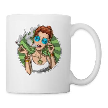 Weed Stoner fumer du cannabis - Mug blanc - blanc - Droite