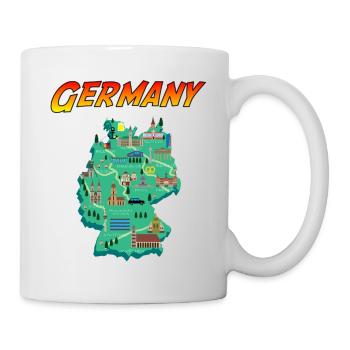 Germany - map - vintage sign style - Mug - white - Right