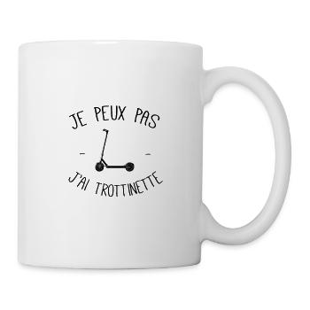 Je peux pas j'ai trottinette - Mug blanc - blanc - Droite