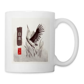 Japan - Kran - Tasse - Weiß - Rechts
