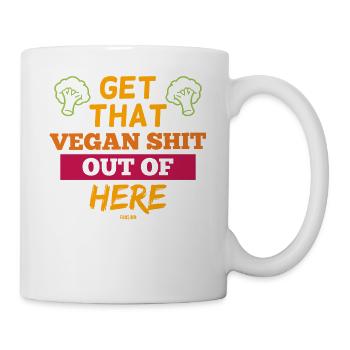 i hate vegan food - Mug - white - Right