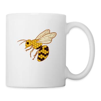 Miel roi apiculteur abeilles abeilles reine nid d'abeilles - Mug blanc - blanc - Droite