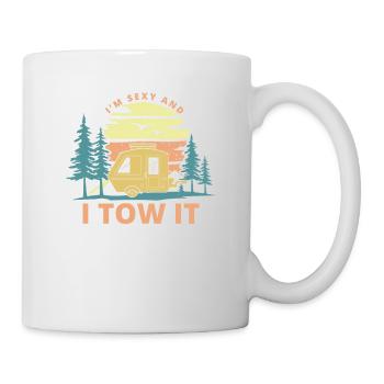 Je suis sexy et je remorque des vacances d'été vintage en camping-car - Mug blanc - blanc - Droite