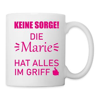 Marie Vorname Geschenk Cooler Spruch Namenstag - Tasse - Weiß - Rechts