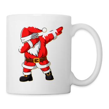 Weihnachtsmann tupfen Weihnachten - Tasse - Weiß - Rechts
