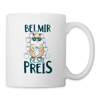 Klopapier WC Papier Hamstereinkauf Meme Hamstern - Tasse - Weiß - Rechts
