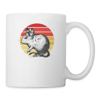 Degu Retro Sunset Rodent Gift Shrub Rat - Mug - white - Right