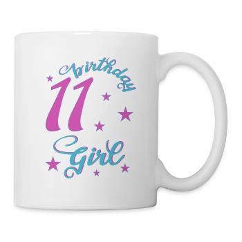 11th birthday girl birthday girl - Mug - white - Right