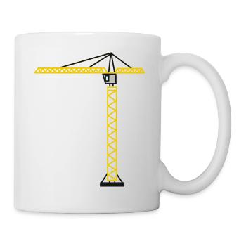Kran - Tasse - Weiß - Rechts