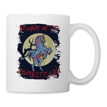 Zombiecorn Beware of the Zombiecorn Zombie Unicorn - Mug - white - Right