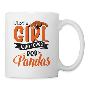 Just a girl who loves red Pandas Roter Panda - Tasse - Weiß - Rechts