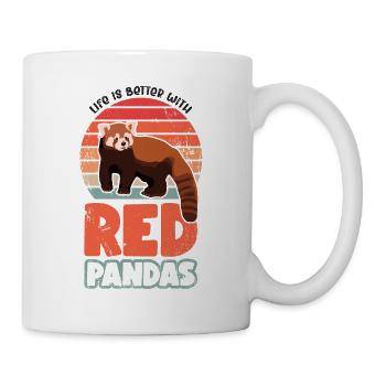 La vie est meilleure avec Red Pandas Red Panda - Mug blanc - blanc - Droite