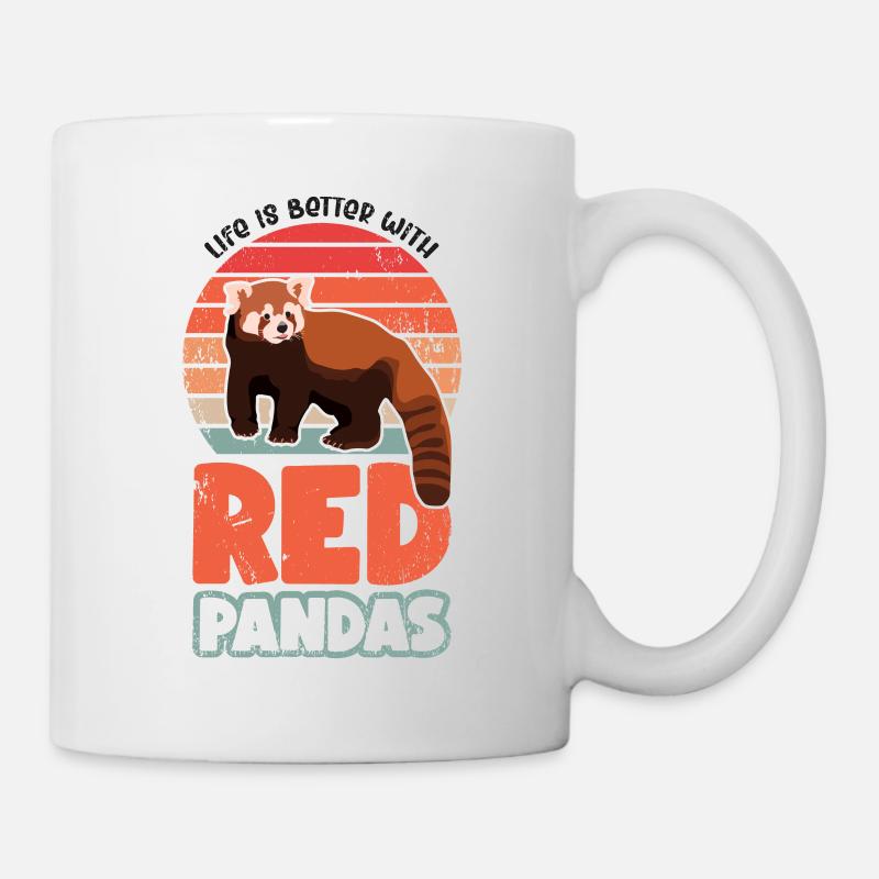 La vie est meilleure avec Red Pandas Red Panda - Mug blanc - blanc