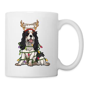 Kavalier König Charles Spaniel Santa Christmas Ligh - Tasse - Weiß - Rechts