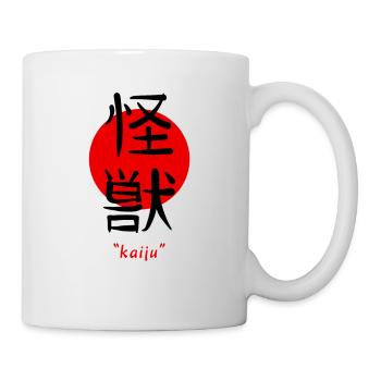 Kaiju Monster auf Japanisch Ästhetisch Kanji Kunst - Tasse - Weiß - Rechts
