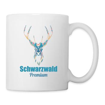 Abstrakt Deer Schwarzwald Premium - Tasse - Weiß - Rechts