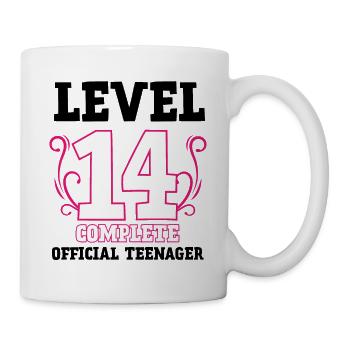 14e anniversaire fille cadeau adolescent 14 ans - Mug blanc - blanc - Droite