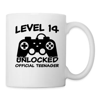 14. Geburtstag 14 Jahre Teenager Geschenk Gamer - Tasse - Weiß - Rechts