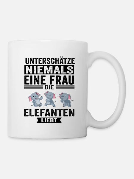 Elefant Elefantenmama Elefantenliebhaber Geschenk - Tasse - Weiß