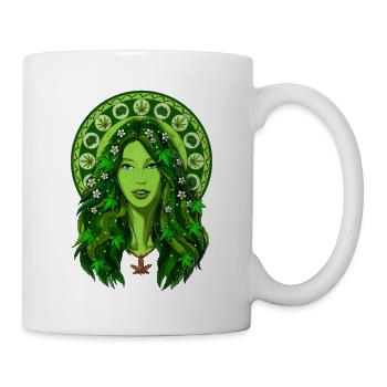 Unkrautgöttin Stoner - Tasse - Weiß - Rechts