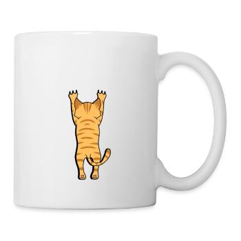cat cats funny domestic cat wildcat child meow - Mug - white - Right