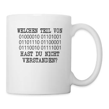 lustige admin Programmierer Linux IT Geschenkidee - Tasse - Weiß - Rechts