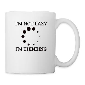 "Not Lazy, thinking" | Computer, Computer Science - Mug - white - Right