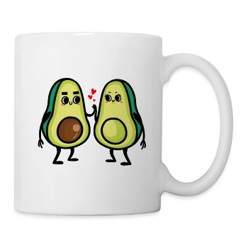 avocado päärchen niedlich date - Tasse - Weiß - Rechts