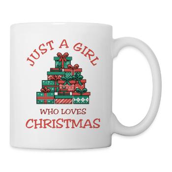 Just A Girl Who Loves Christmas Weihnachten - Tasse - Weiß - Rechts