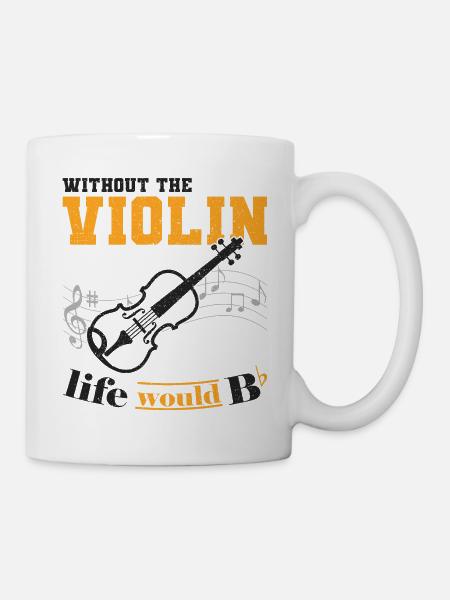 Violine - Tasse - Weiß
