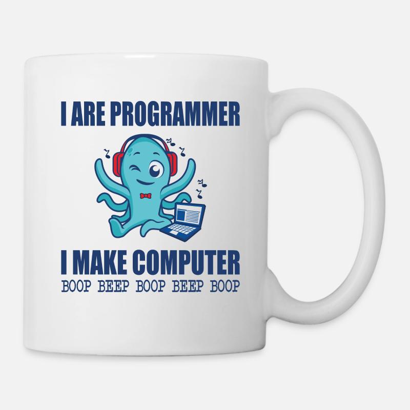 Je suis programmeur je fais bip boop ordinateur - Mug blanc - blanc