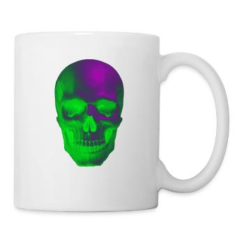 skull grunge neon party sun trend style aesthetic - Mug - white - Right