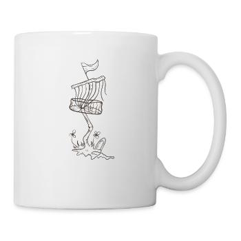 Disc golf basket plant - Mug - white - Right