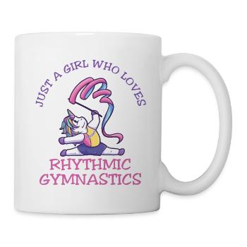 Just A Girl Who Loves Rhythmic Gymnastics - Tasse - Weiß - Rechts