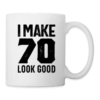 70 Jahre altes Geschenk | 70. Geburtstagsgeschenkideen - Tasse - Weiß - Rechts