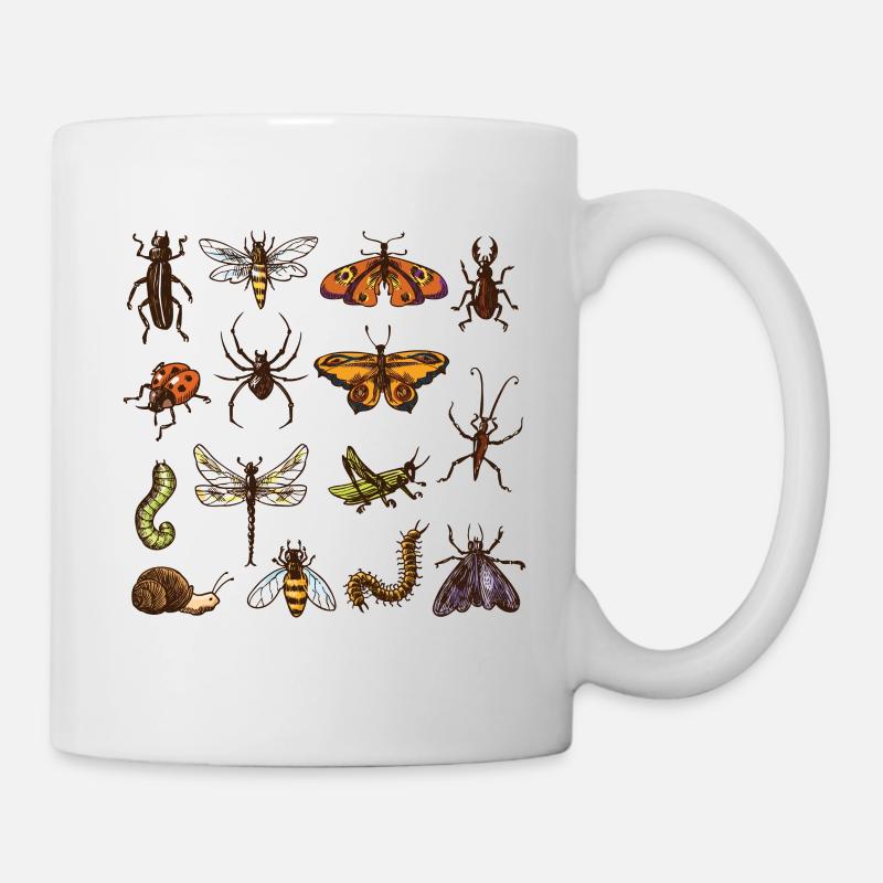 T-shirt Minibeasts avec insectes - Mug blanc - blanc